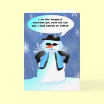 Tough guy snowman cards