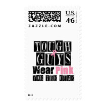 Tough Guys Wear Pink For The Cure Postage Stamps