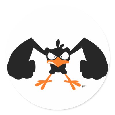 Tough lil' birdie :) sticker by Lioness_Graphics