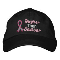Tougher Than Breast Cancer Embroidered Baseball Cap