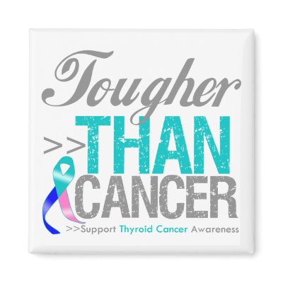 Tougher Than Cancer - Thyroid Cancer refrigerator magnets
