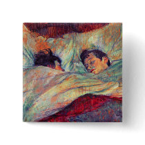 Toulouse-Lautrec - In Bed buttons by VintageCabaret Toulouse-Lautrec - In Bed buttons