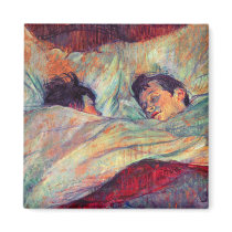 Toulouse-Lautrec - In Bed magnets by VintageCabaret Toulouse-Lautrec - In Bed magnets