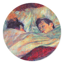 Toulouse-Lautrec - In Bed stickers by VintageCabaret Toulouse-Lautrec - In Bed stickers