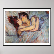 Toulouse Lautrec - In Bed - The Kiss Print