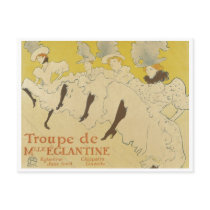 Toulouse Lautrec- La Troupe de Mlle Eglantine 1895 Postcards