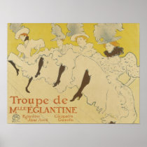 Toulouse Lautrec- La Troupe de Mlle Eglantine 1895 Posters