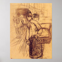 Toulouse-Lautrec - Study for the washing machine Print