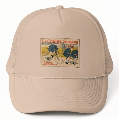 Toulouse-Lautrec - Vintage Bicycle Art Hats by VintageCabaret