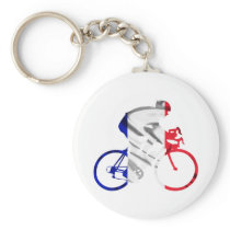 Tour de france cyclist key chain