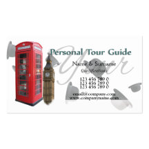 Tour Guide Britain British Business Card Templates