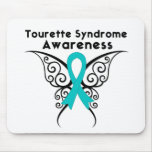 Tourette Syndrome Awareness Tattoo Butterfly Mouse Pads