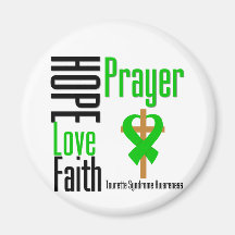 Tourette Syndrome Hope Love Faith Prayer Cross Refrigerator Magnet