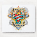 Tourette's Syndrome Cross & Heart Mouse Pad