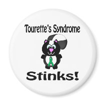 Tourettes Syndrome Stinks Skunk Awareness Design Refrigerator Magnets