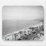 Tourist complex view at seashore B&W Mouse Pads
