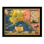 Tourist Map of Alaska from the Past Post Card