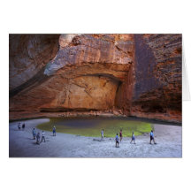 Tourists at Cathedral Gorge, Bungle Bungles Greeting Card