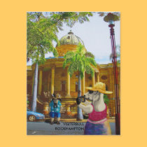 Tourists at Customs House postcards