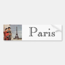 Tourists Traveling Paris Sightseeing Eiffel Tower Bumper Sticker