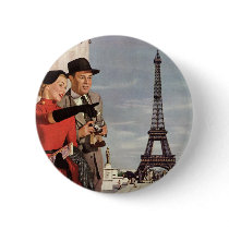 Tourists Traveling Paris Sightseeing Eiffel Tower Pins