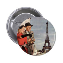 Tourists Traveling Paris Sightseeing Eiffel Tower Pins