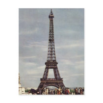Tourists Traveling Paris Sightseeing Eiffel Tower Postcards