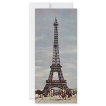 Tourists Traveling Paris Sightseeing Eiffel Tower Rack Card Template