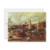 Tournament At A Castle By Rubens Peter Paul Announcement