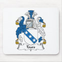 Tours Family Crest mousepads