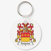 Toussaint Family Crest keychains by coatsofarms Toussaint Family Crest keychains