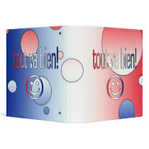 Tout va Bien! French Flag Colors Pop Art Binder