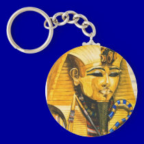 Toutankhamon gold mask watercolor keychains