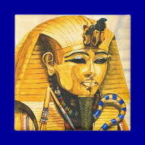Toutankhamon gold mask watercolor magnets