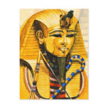 Toutankhamon gold mask watercolor postcards