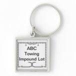 Tow Company Impound Lot Key Identifier Keychains