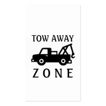Tow Towing Truck Away Zone Business Card Template