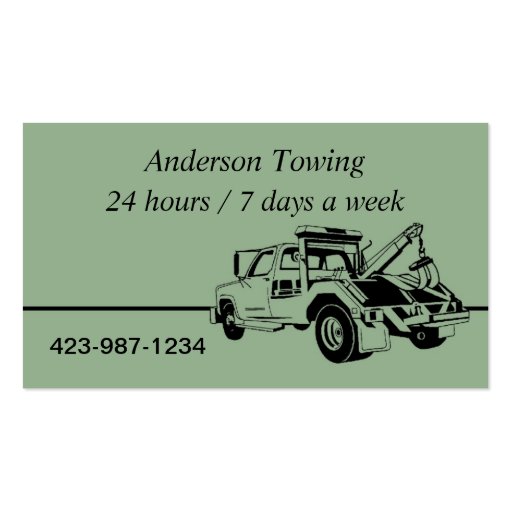 Tow Truck  Business Card