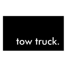 tow truck. business card