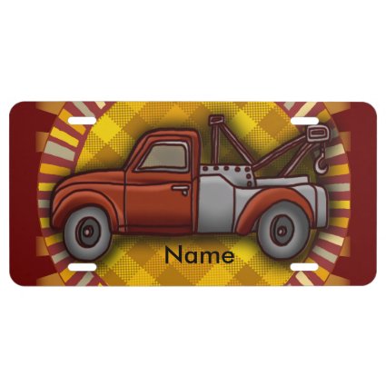 Tow Truck License Plate License Plate