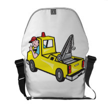 Tow Wrecker Truck Driver Thumbs Up Messenger Bags