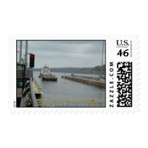 Towboats on the Misissippi Postage Stamp