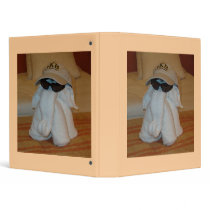 Towel Elephant with Sunglasses Binder