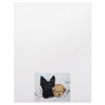 Toweling Off! Scottie and Yorkie Buddies Letterhead Design