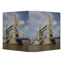 Tower Bridge and River Thames, London, 3 Ring Binders