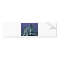 Tower Bridge at night, London, England bumper stickers by DejaVu_Images Tower Bridge at night, London, England bumper stickers