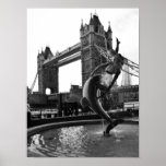 Tower Bridge Black and White Poster
