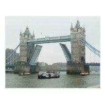 Tower Bridge is raised Postcards
