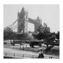 Tower bridge London 1904, England U.K. print