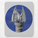 Tower Guardian - Silver Dragon mousepads